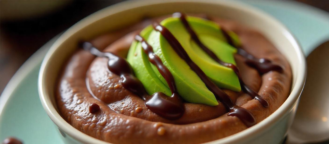 Avokádový čokoládový pudink