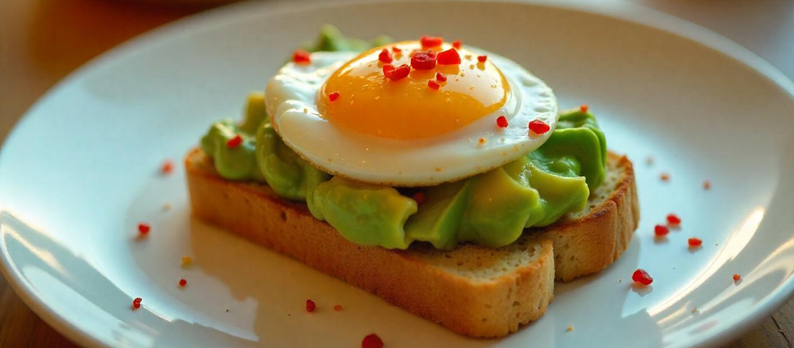Avokádový toast s vejcem