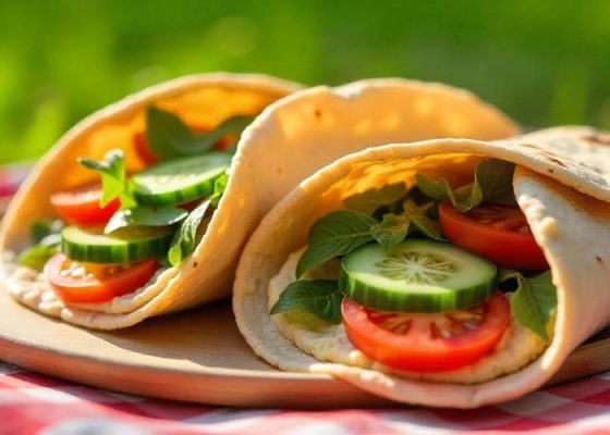 Celozrnné tortilly s humusem