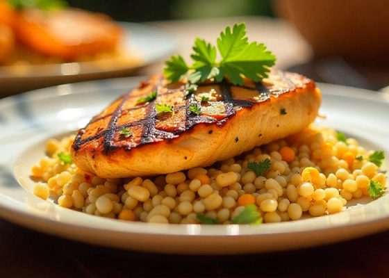 Grilované kuřecí maso s quinoou