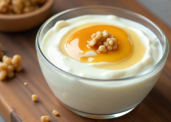 Jogurt s ořechy a medem