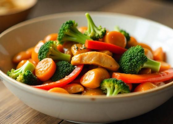 Kuřecí stir-fry se zeleninou