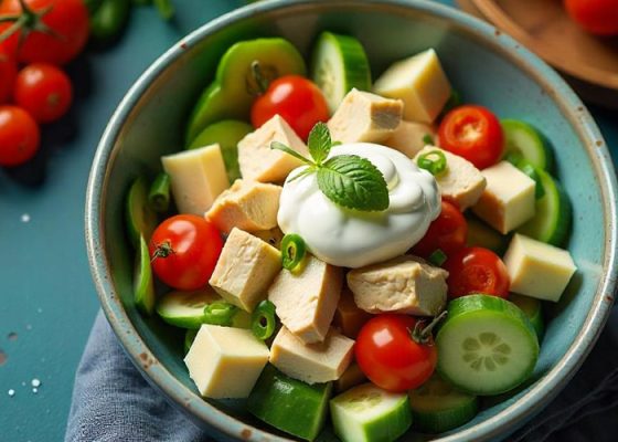 Kuřecí salát s řeckým jogurtem