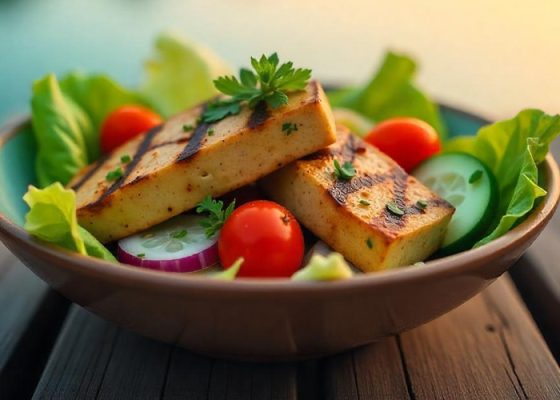 Salát s grilovaným tofu