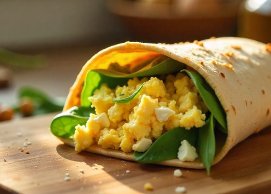 Celozrnný wrap s vejcem