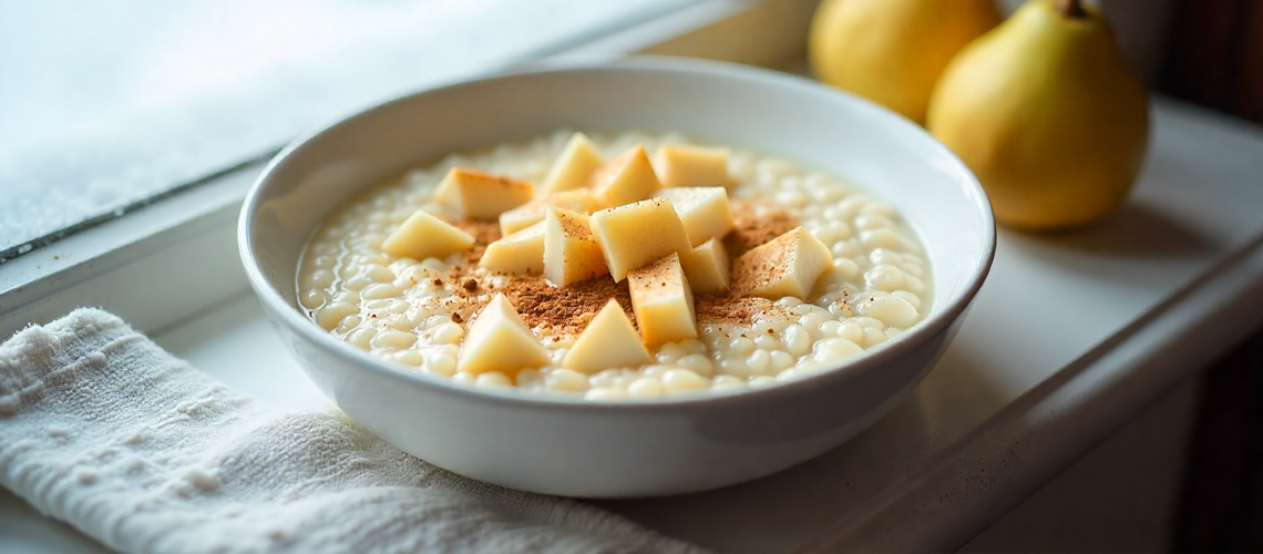 Sladký bulgur s hruškou a skořicí