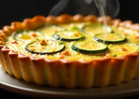 Slaný koláč s cuketou a sýrem